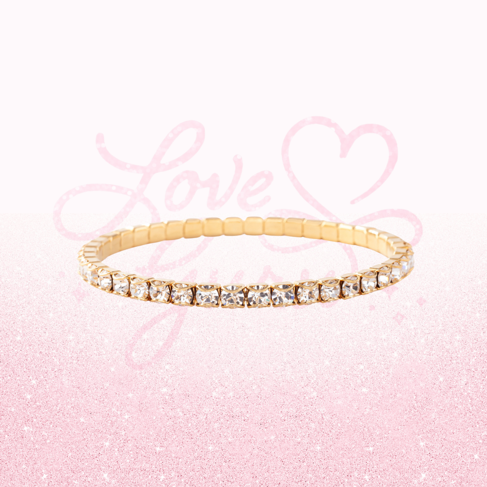 Gold Crystal Stretch Bracelet