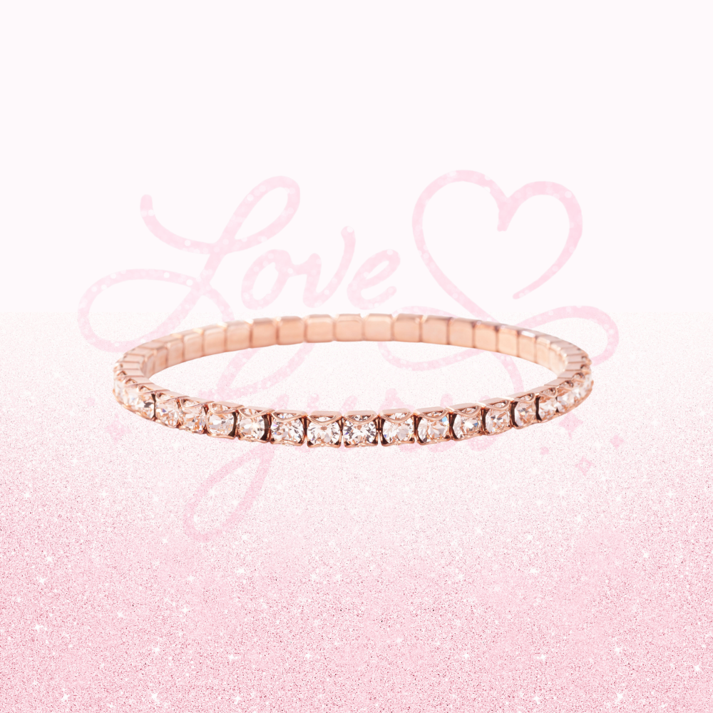Rose Gold Silk Stretch Bracelet