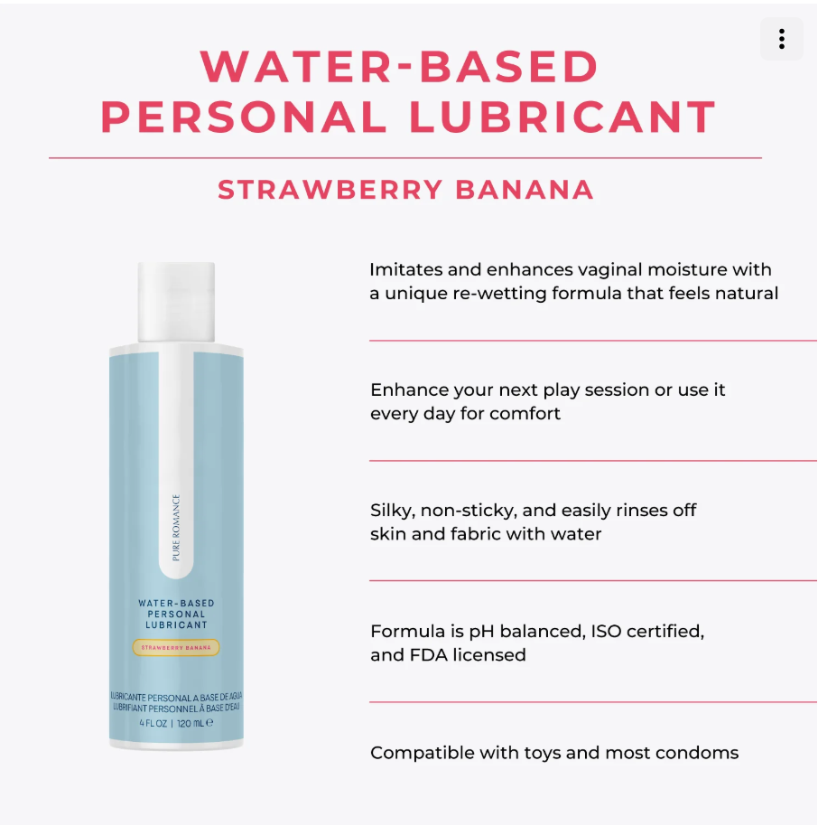Water-Based Personal Lubricant - Strawberry Banana
