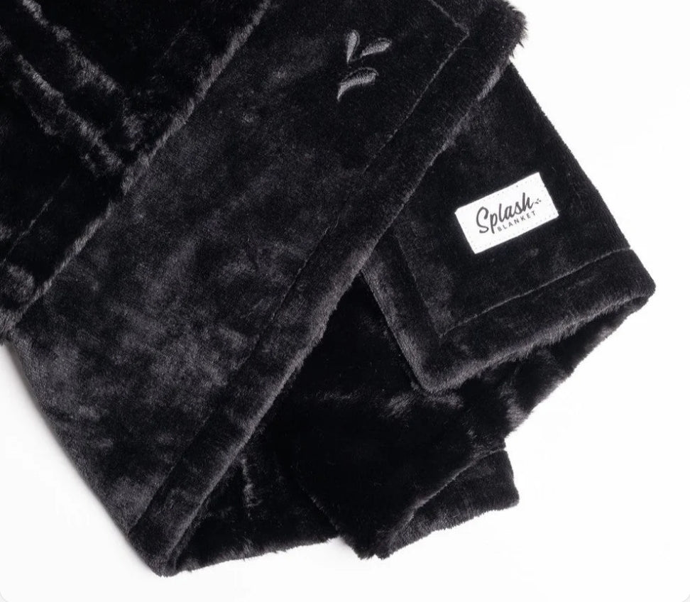 Furlush Waterproof Splash Blanket- Black on Black