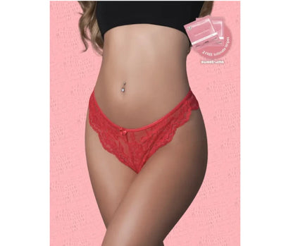 Sweetums Split Crotch Panty Cherry
