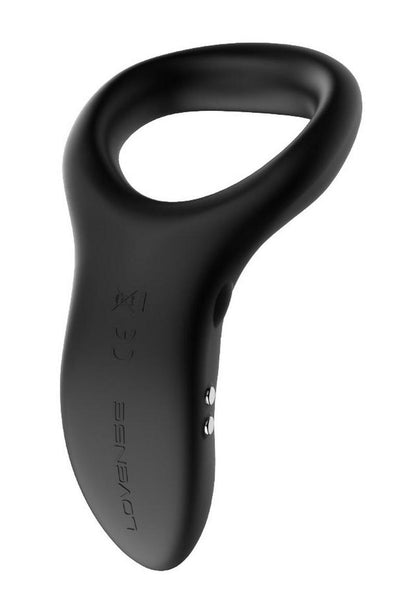 Lovense Diamo App Compatible Vibrating Silicone C Ring - Black