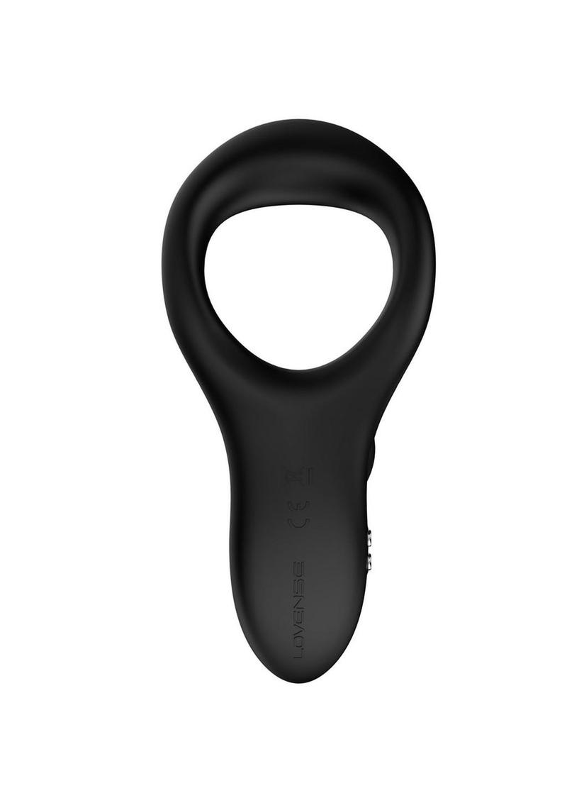 Lovense Diamo App Compatible Vibrating Silicone C Ring - Black