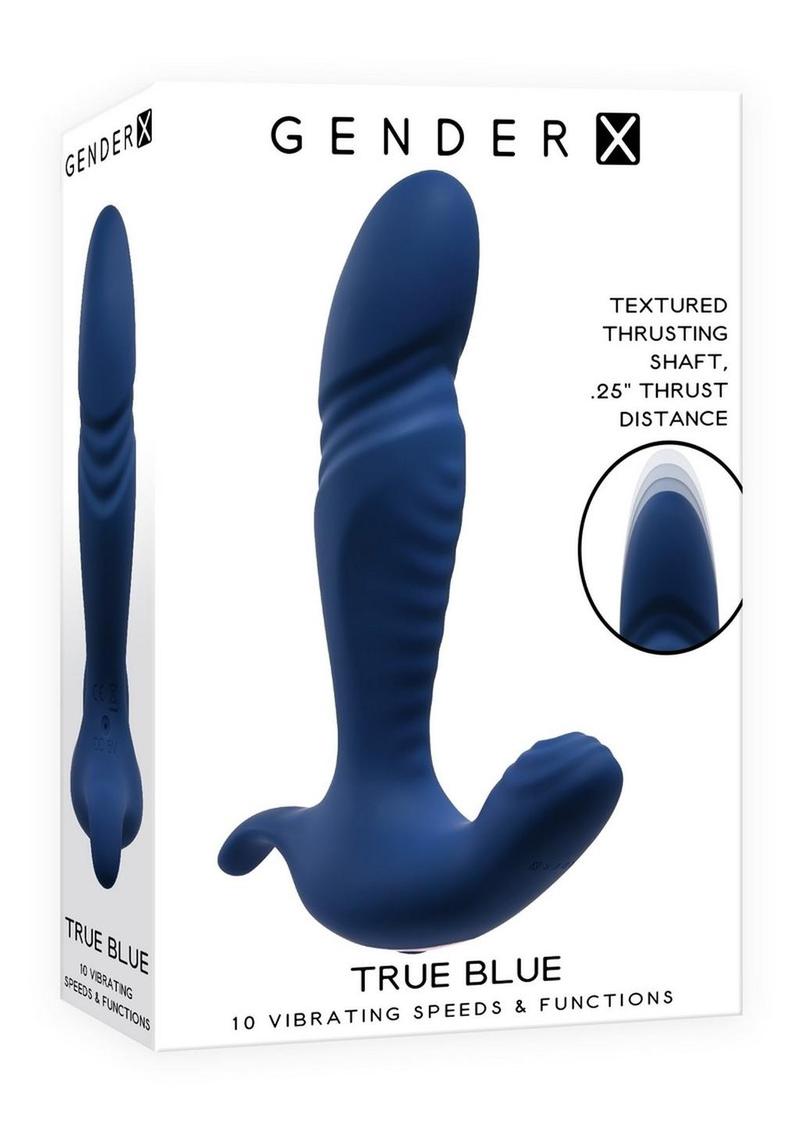 True Blue Rechargeable Silicone Thrusting Anal Vibrator