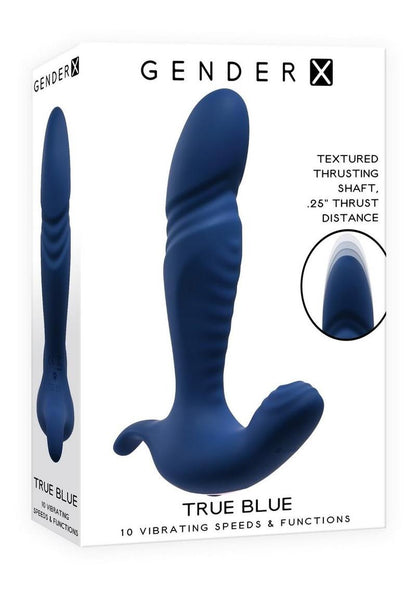 True Blue Rechargeable Silicone Thrusting Anal Vibrator