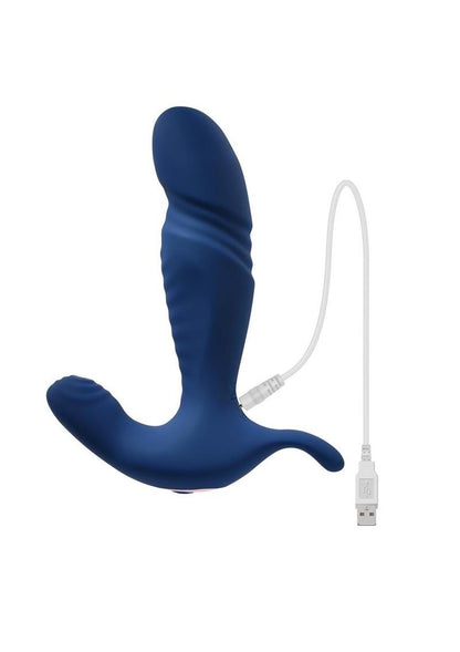 True Blue Rechargeable Silicone Thrusting Anal Vibrator