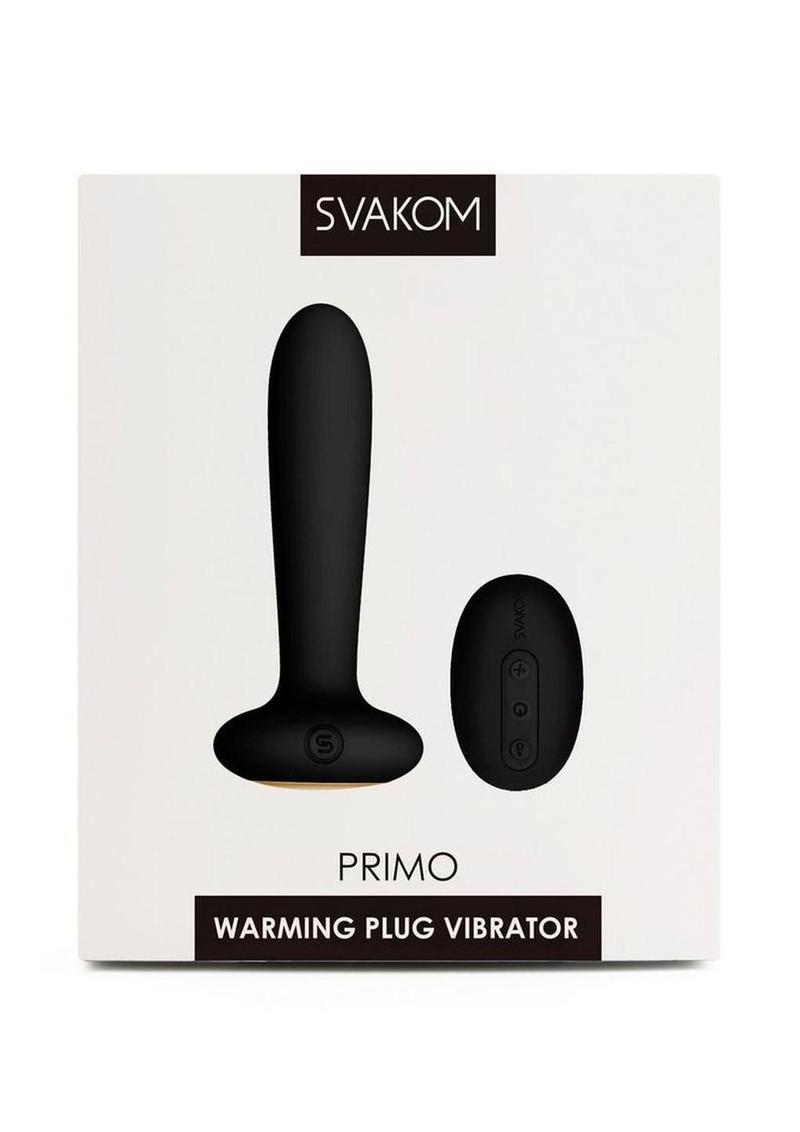 Svakom Primo Silicone Warming Anal Probe With Remote Control - Black