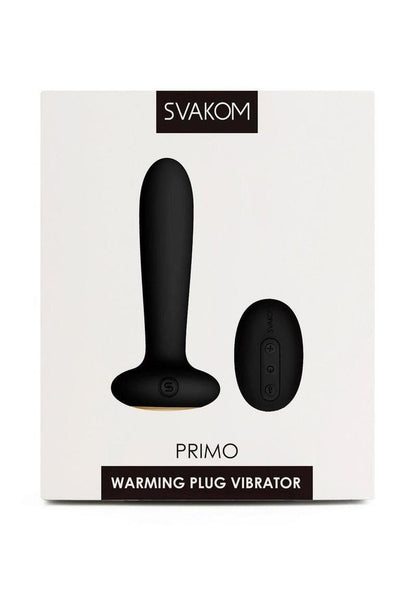 Svakom Primo Silicone Warming Anal Probe With Remote Control - Black