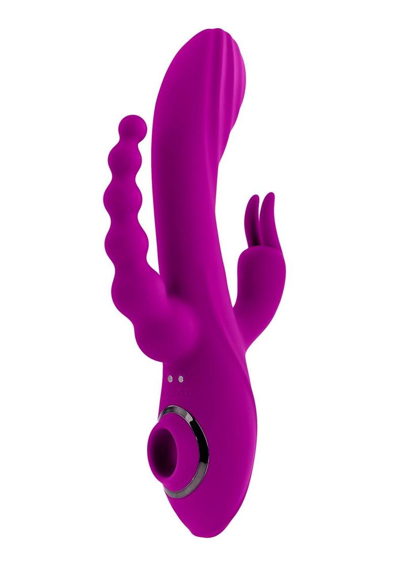 Fourgasm Triple Stimulation Rabbit Vibrator - Purple