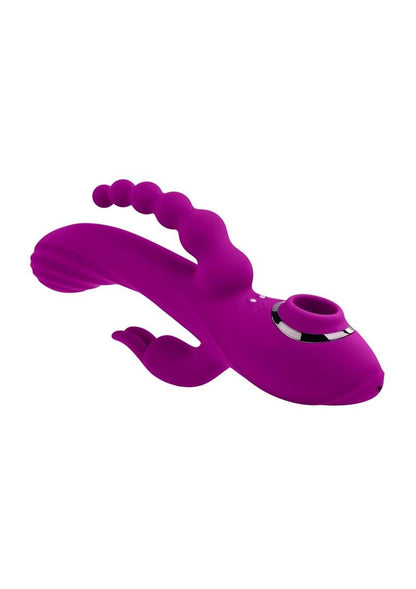 Fourgasm Triple Stimulation Rabbit Vibrator - Purple