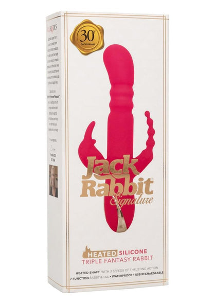 Jack Rabbit: Heated, Rechargeable, Triple Stimulation, Rabbit Vibrator - Pink