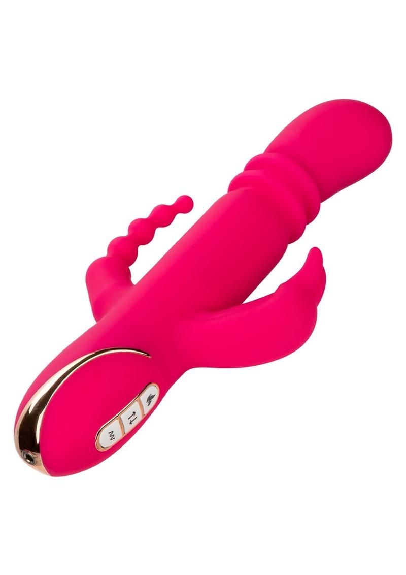 Jack Rabbit: Heated, Rechargeable, Triple Stimulation, Rabbit Vibrator - Pink