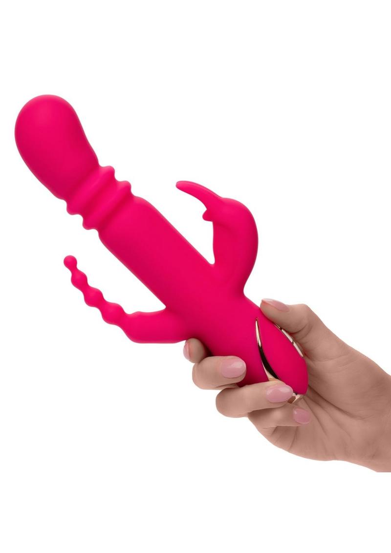 Jack Rabbit: Heated, Rechargeable, Triple Stimulation, Rabbit Vibrator - Pink