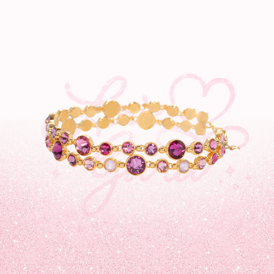 Glam Bracelet, Golden Pink