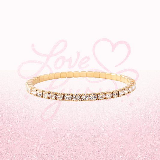Gold Crystal Stretch Bracelet