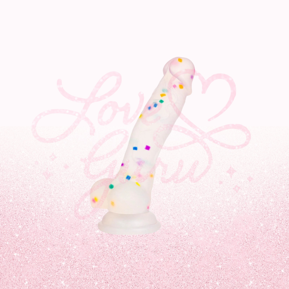 Cock-A-Palooza Confetti Silicone Suction Dildo