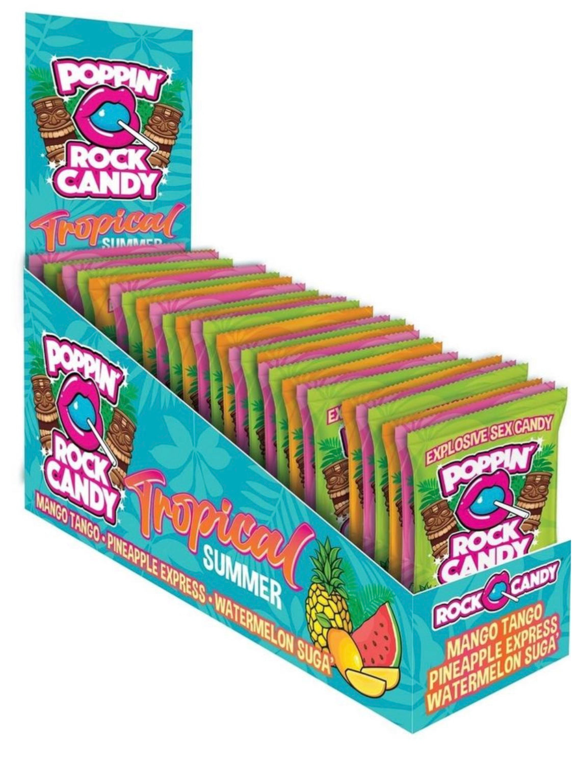 Popping Rock Candy Display- Tropical Fruit Oral Sex Candy