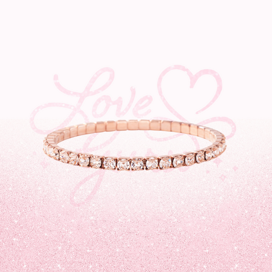 Rose Gold Silk Stretch Bracelet