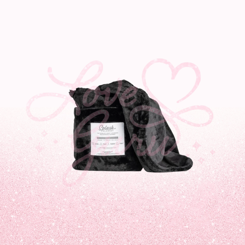 Furlush Waterproof Splash Blanket- Black on Black