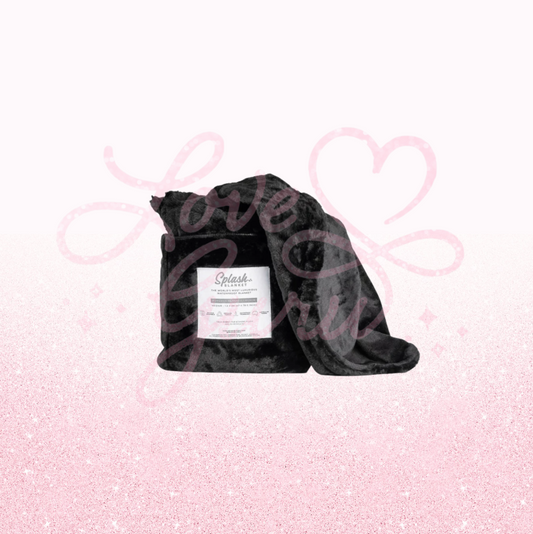 Furlush Waterproof Splash Blanket- Black on Black