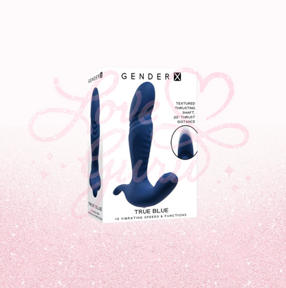 True Blue Rechargeable Silicone Thrusting Anal Vibrator