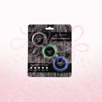 Silicone Cock Ring Trio - All 3 Stretch Levels