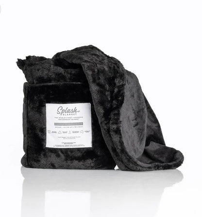 Furlush Waterproof Splash Blanket- Black on Black