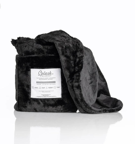 Furlush Waterproof Splash Blanket- Black on Black
